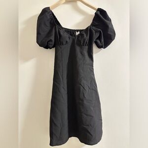 H&M Puff sleeve black dress